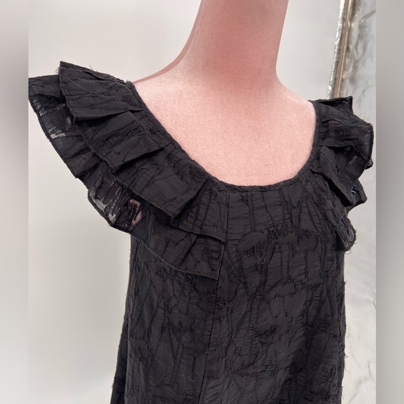 EUC Zara Basic Ruffle Collar Mini Dress - Picture 3 of 8